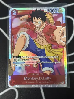 • Monkey.D.Luffy • OP01-024 SR Romance Dawn Holo Foil One Piece TCG B - Image 1