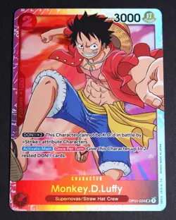 Monkey.D.Luffy • OP01-024 Romance Dawn SR Holo Foil One Piece TCG NM - Image 1