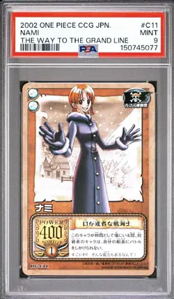 PSA 9 2002 BANDAI ONE PIECE CCG JAPANESE THE WAY TO THE GRAND LINE C11 NAMI - Image 1