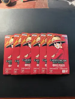 One Piece CCG OP-13 Lot of 6 Sleeved Booster Packs Factory Sealed English TCG - Image 1