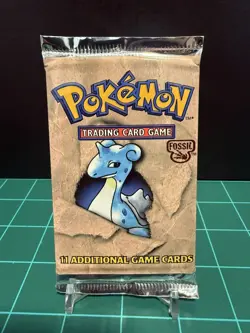 Pokemon Fossil Unlimited Booster Pack Sealed Vintage 21.30g Lapras Art - Image 1