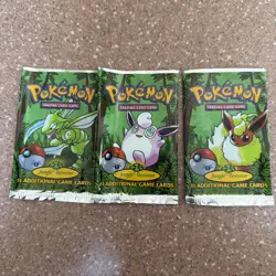 1999 Pokemon Card Game (TCG) - Jungle 1st Edition Stamped - Empty Booster Packs - Image 1