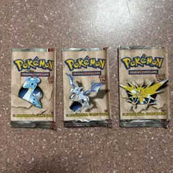Vintage Pokemon Fossil Booster Packs - Wrapper Only - Open No Cards - Image 1