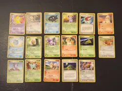 Leaf Green & Fire Red (17) Pokemon Cards Non Holo Bulk Lot Tcg Trade Vtg Card Ga - Image 1