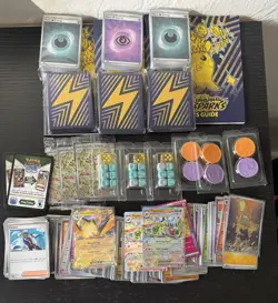 Pokemon Surging Sparks Pokemon TCG Player's Guide w/ Card Lot, Sleeves & Dice - Image 1