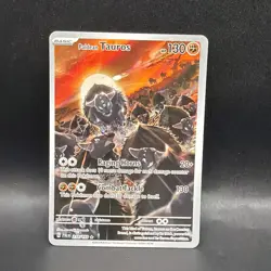 Pokemon TCG Paldean Tauros Holo Card Illustration Rare 218/193 Paldea Evolved - Image 1