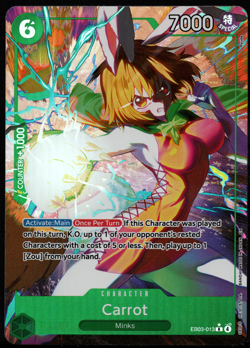 One Piece TCG Carrot ALT ART ENGLISH EB03-013 HEROINES Edition Near Mint - Image 1