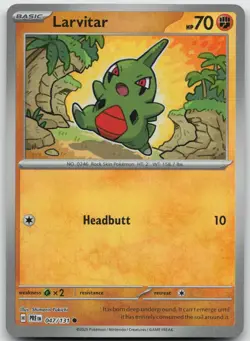 Larvitar (Master Ball Pattern) 047/131 Prismatic Evolutions Pokemon Holo NM - Image 1