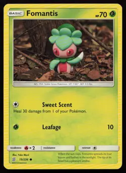 Fomantis 15/236 Common Unified Minds Pokemon Lightly Played - Image 1