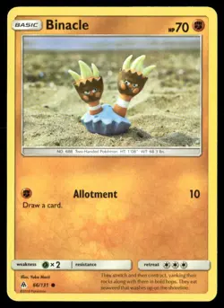 Binacle 66/131 Common Forbidden Light Pokemon Lightly Played - Image 1