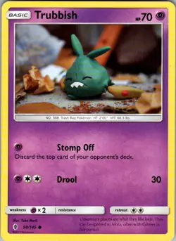 Trubbish Guardians Rising 50/145 Common Pokemon Near Mint - Image 1
