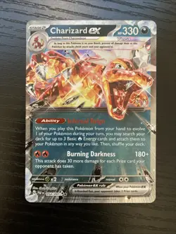 Charizard ex 054/091 Paldean Fates Holo Double Rare Pokemon English NM - Image 1