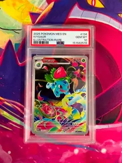 Ivysaur 134/132 Mega Evolution English PSA Graded 10 Pokemon TCG - Image 1