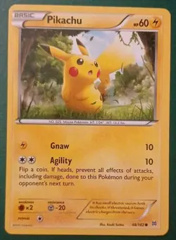 Pikachu 48/162 Breakthrough Non Holo Common Pokemon Card - Image 1