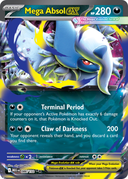 MEGA ABSOL EX 086/132 DOUBLE RARE MEGA EVOLUTION POKEMON NEAR MINT - Image 1