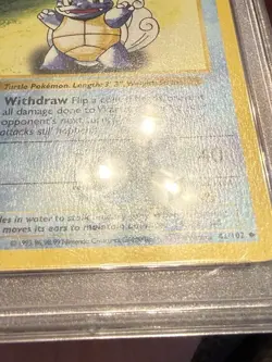 1999 POKEMON BASE SET 1ST EDITION #42 WARTORTLE PSA 8 - Image 4