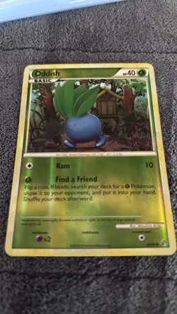 Pokemon TCG Oddish 60/90 Undaunted Common Reverse Holo LP - Image 3