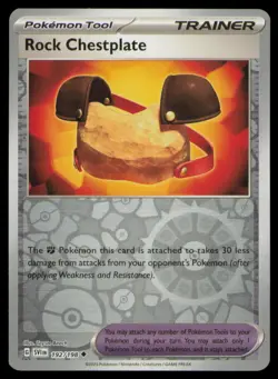 Rock Chestplate 192/198 Uncommon Scarlet & Violet Pokemon Reverse Holo Near Mint - Image 1