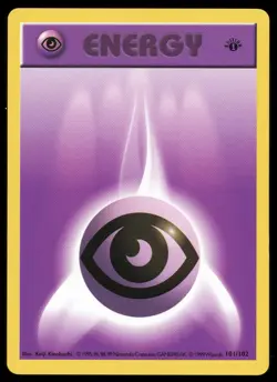 Pokemon 1st EDITION Shadowless Psychic Energy 101/102 - 1999 Base Set - LP/NM - Image 1