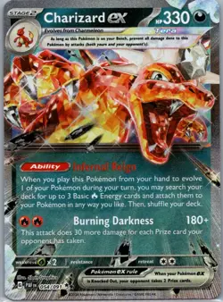 Charizard ex 054/091 Double Rare Paldean Fates Pokemon Holo Near Mint - Image 1