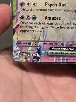Pokemon TCG Espeon ex 034/131 Holo English Double Rare NM - Image 5