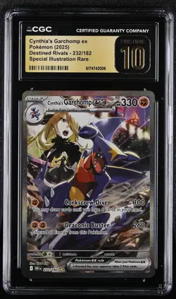 Cynthia's Garchomp EX 232/182 Special Illustration Rare Pokemon CGC 10 Pristine - Image 1