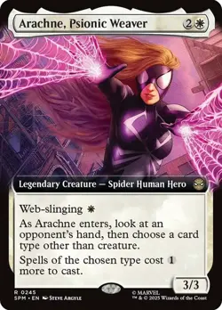 Arachne, Psionic Weaver Extended Art Marvel's Spider-Man NM MTG - Image 1