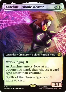 Arachne, Psionic Weaver Foil Extended Art Marvel's Spider-Man NM MTG - Image 1