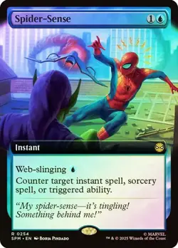 Spider-Sense Foil Extended Art Marvel's Spider-Man NM MTG - Image 1