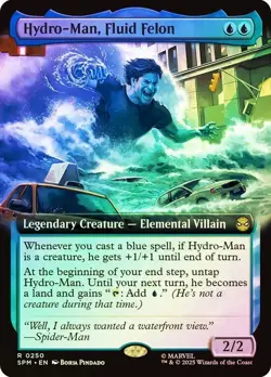Hydro-Man, Fluid Felon Foil Extended Art Marvel's Spider-Man NM MTG - Image 1