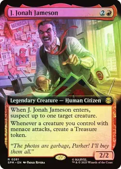 J. Jonah Jameson Foil Extended Art Marvel's Spider-Man NM MTG - Image 1