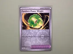 Cynthia's Power Weight REVERSE HOLO (2x Set) Near Mint Pokemon Destined Rivals - Image 1