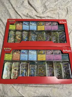 2x Pokemon TCG Prismatic Evolutions Costco 8 Mini-Tin Bundle - Image 1