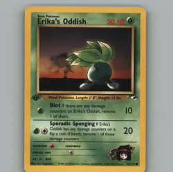 Erika's Oddish 78/132 Common Gym Heroes Pokemon Moderately Played 1st - Image 1