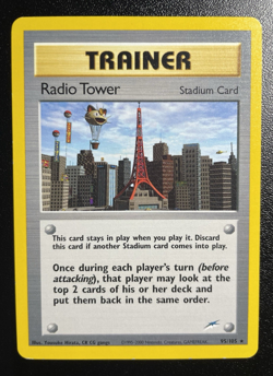 Radio Tower 95/105 Trainer Stadium Neo Destiny Pokemon Card NM- - Image 1