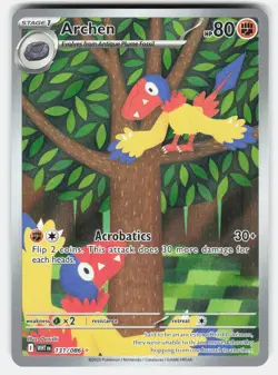 Archen 131/086 Holo Illustration Rare White Flare Pokemon Holo Near Mint - Image 1