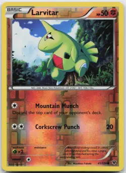 Larvitar (41) Common XY - Fates Collide 41/124 Pokemon TCG - Image 1