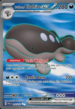Pokemon Paldean Clodsire EX 244/193 Ultra Rare Holo Full Art Paldea Evolved - Image 1