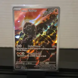 Pokemon Paldean Tauros 218/193 SV02 Paldea Evolved Holo Illustration Rare 130 HP - Image 2