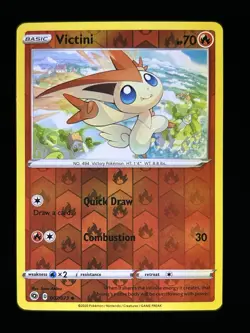 Victini 007/073 Reverse Holo Champion's Path Pokemon Card NM - Image 1