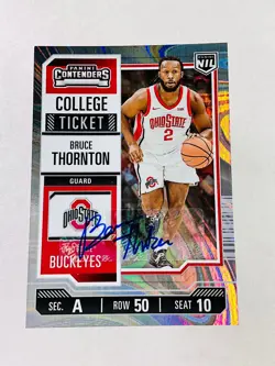 2025 Panini NIL College Ticket Bruce Thornton Auto #/199 Ohio State - Image 1
