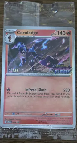 Pokemon Sealed Mega Evolution Phantasmal Flames STAFF Prerelease Promos - Image 1