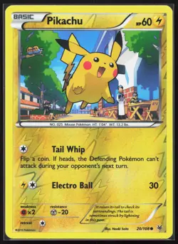 Pikachu 20/108 XY Roaring Skies 2015 Reverse Holo Pokemon Card TCG - Image 1