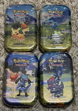 (LOT OF 4) Pokemon TCG Mega Evolutions Ascended Heroes Mini Tins Set NEW SEALED! - Image 1