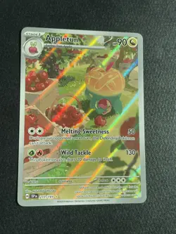 Pokemon TCG Appletun 211/191 Surging Sparks Full Art Holo Card Illustration Rare - Image 3