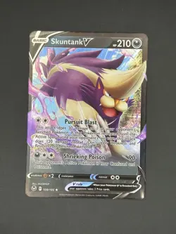 Skuntank V 108/195 2022 Pokemon Swsh12: Silver Tempest Holo NM - Image 1