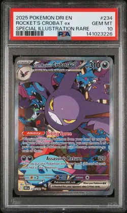 2025 Pokemon Team Rocket's Crobat ex SIR 234/182 PSA 10 GEM MINT - Image 1