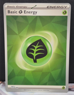 Grass Energy SVE 009 NM Pokemon TCG Holo Foil Prismatic Evolutions Near Mint - Image 2