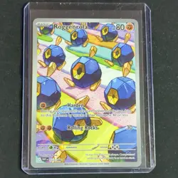 Pokemon Roggenrola Illustration Rare Full Art Holo 127/086 Sv: White Flare 80HP - Image 1