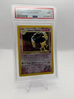 PSA MINT 9 Pokemon TCG Sabrina's Alakazam Gym Challenge Holo Rare #16/132 2000 - Image 1